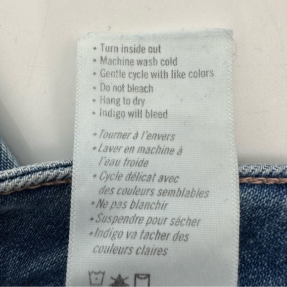 Paige Stella Crop High Waisted Straight Leg Jeans in Seawater Size 24 - Picture 10 of 15